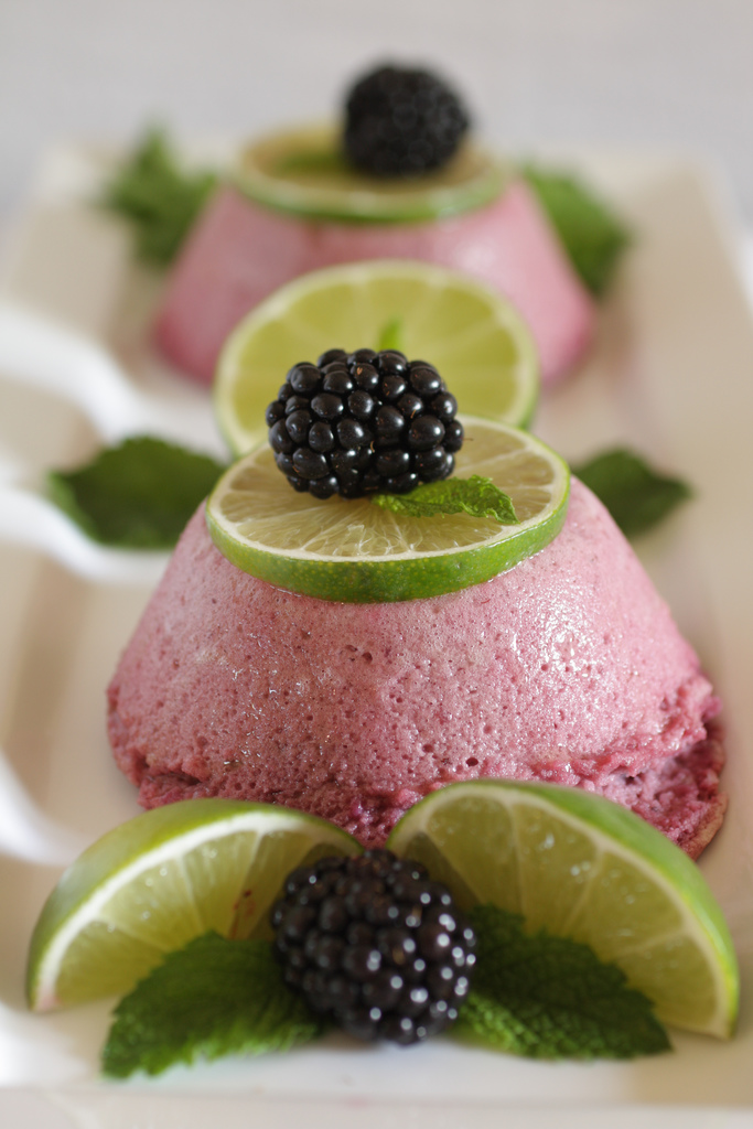 Blackberry Lime Pudding Cakes