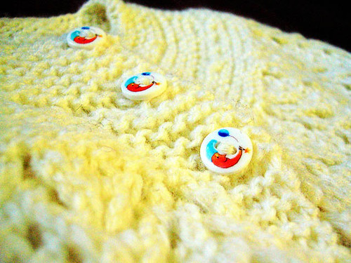 February baby sweater - buttons by you.