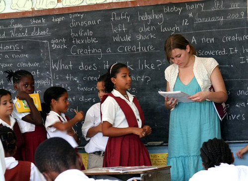 Student teacher in Belize