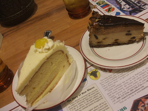 Lemon chiffon cake and turtle cheesecake