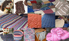 Mosaic of knitting projects for 2009