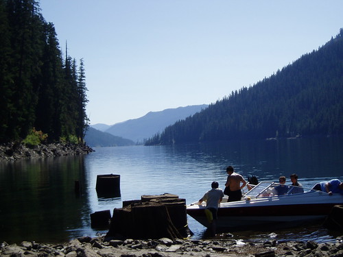 Lake Kachess view with boat