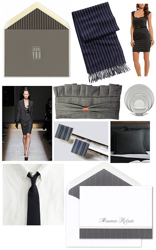 Pinstripe scarf in navy or charcoal Nordstrom