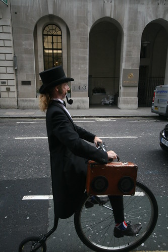 Street Performer on a Penny Farthing.
