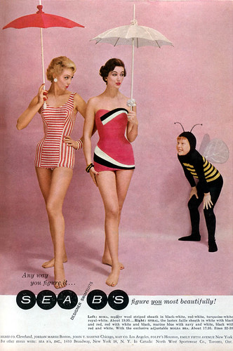 Glamour Magazine Swimsuit Ad, 1957