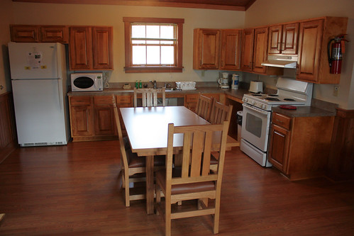 Large kitchen at Claytor Lake State Park cabin 13