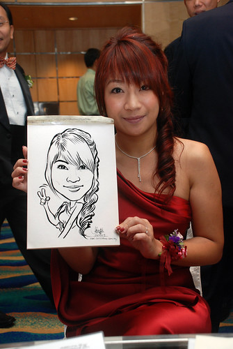 Caricature live sketching for AXA Award Nite 2009 - 8