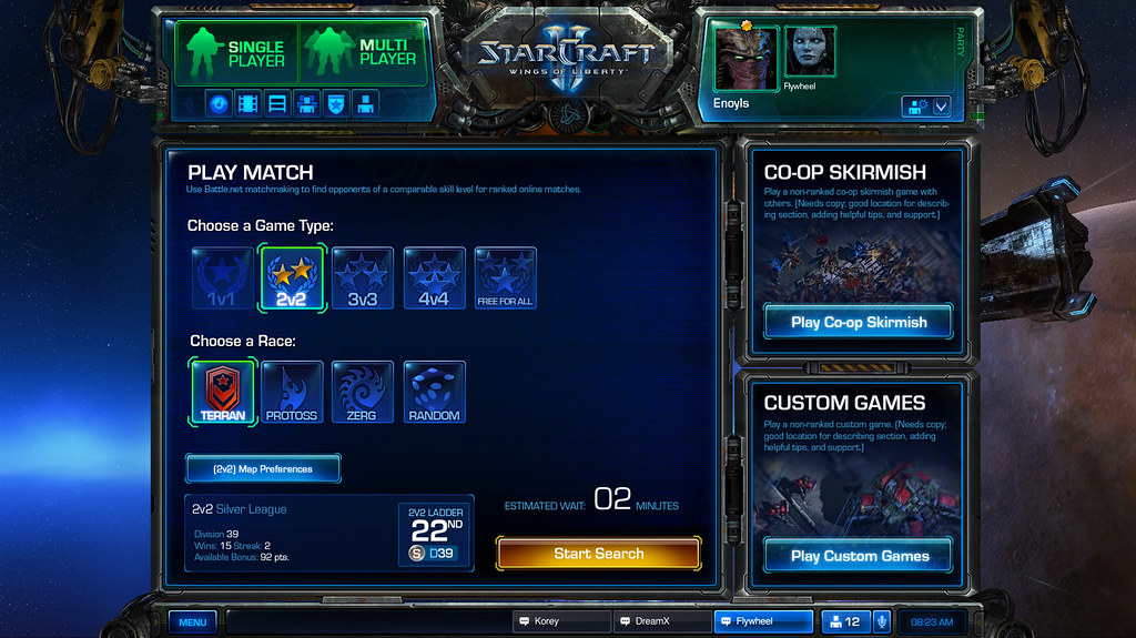 sc2 matchmaking greyed out