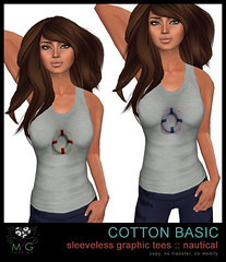 [MG fashion] sleeveless graphic tees :: nautical 1