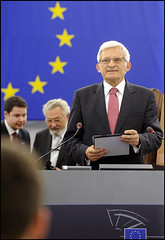 M. Jerzy Buzek, the new elected President of the European Parliament, during his first speech as president in Strasbourg, Tuesday 14 July 2009