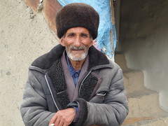 Old man in the village. Xınalıq, Azerbaijan.