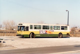 Chicago Transit Authority 1983 Canadian Flyer transit bus. Chicago Illinois. Febuary 1986.