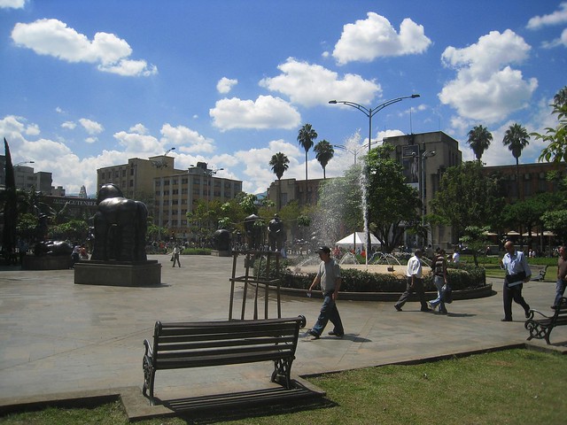 Botero Plaza in downtown Medellin