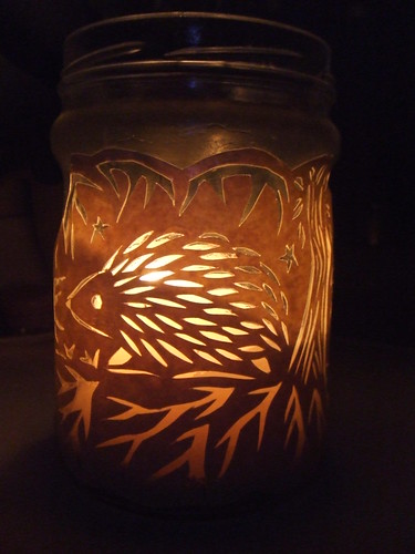hedgehog jar lantern