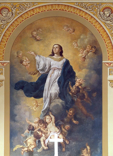 Saint Mary of the Barrens Roman Catholic Church, in Perryville, Missouri, USA - painting of the Assumption - 2