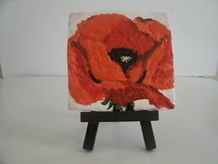 Red Poppy by Georgia O'Keeffe (Clay Painting)