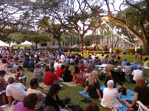 At #firstfriday on the lawn at Hawaii State Art Museum