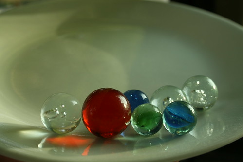 marbles on a plate