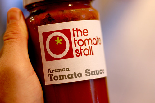 Tomato sauce hand