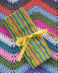 Crochet Roll Up - Green Rainbow