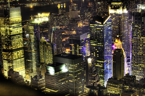 フリー画像|人工風景|建造物/建築物|街の風景|夜景|ビルディング|HDR画像|アメリカ風景|ニューヨーク|フリー素材|