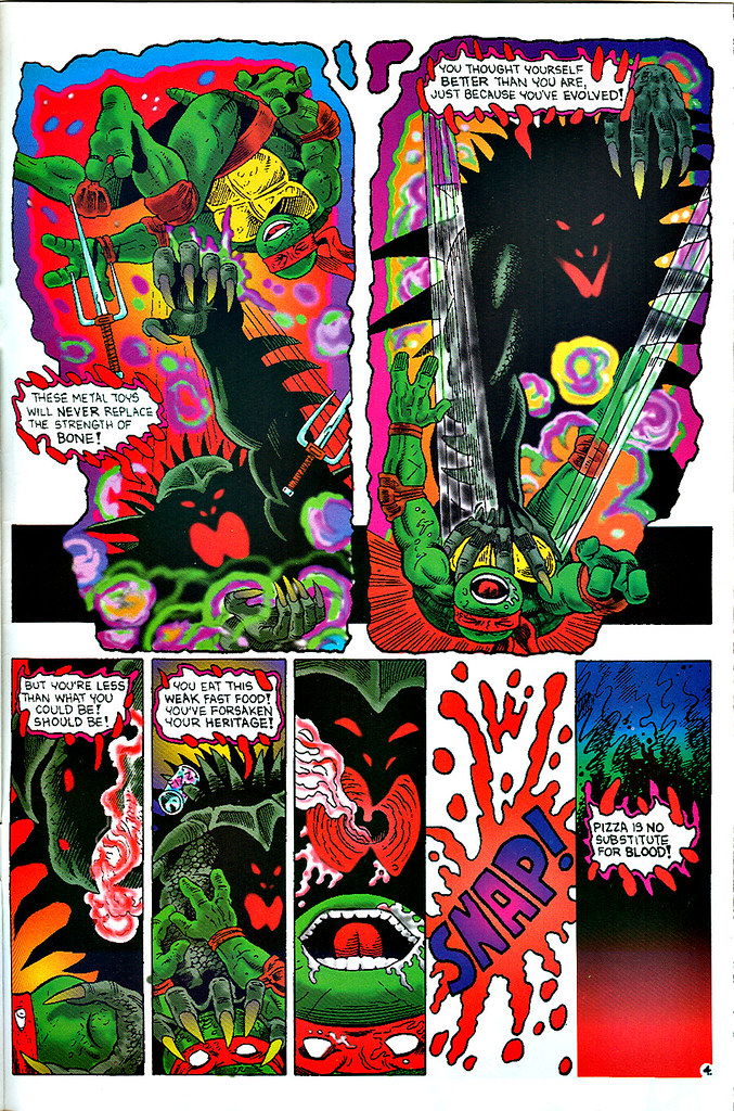 "Raphael : Snapper"   by Rick McCollum  with Tom Anderson and Peter Laird  { Turtle Soup #2 } pg.4 (( December 1991 ))