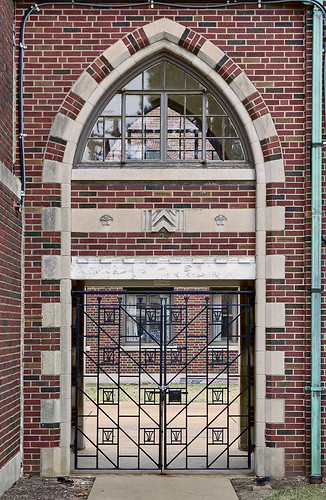 The former Christian Brothers College High School, in Clayton, Missouri, USA - archway