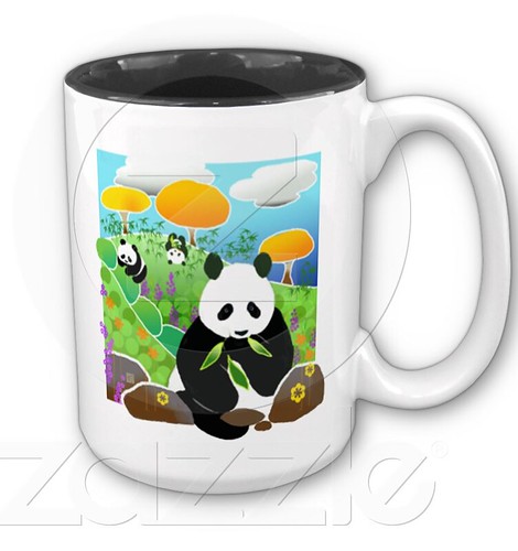 MOTHERS WORK IS NEVER DONE..panda mug by Sandra Miller by you.