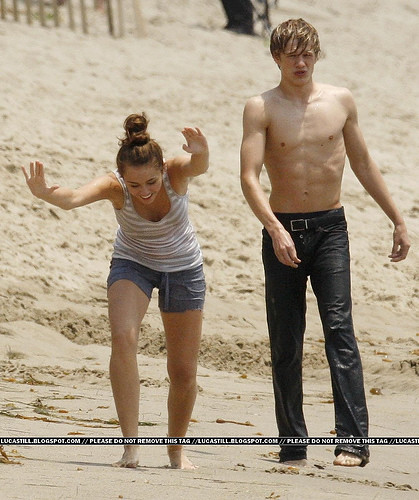 lucas till shirtless. Miley Cyrus and Lucas Till