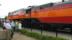 Preserved Southern Pacific steam locomotive # 4449 on display. Franklin Park Illinois. Saturday, August 1st 2009.