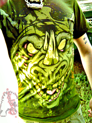  "Electric Zombie" limited edition -  Rocker Olive Green { Rocksteady }  Tee  //  B (( 2009 ))