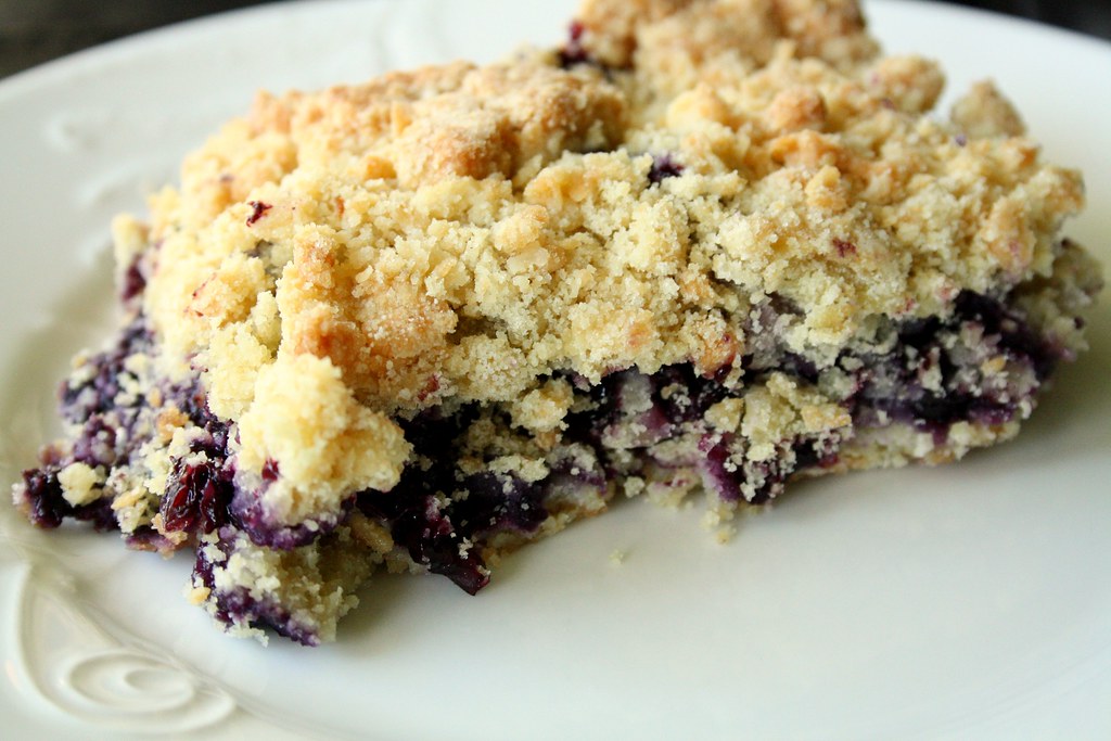 Spiked Blueberry Crumb Bars