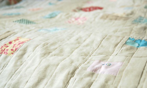 cotton/linen cot quilt