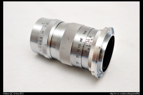 你拍攝的 Nikkor-QC 13.5cm F3.5。