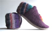 FFS Lottery Hot Dot shoes "Northwoods Sunset" Wool and Leather *2-3 yrs*