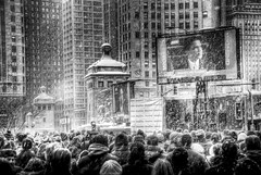 Barack Obama Inauguration jumbotron in Chicago: 7