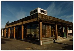 Papanui Library in 1988 when it was located in the former Kovacs Furniture showrooms.