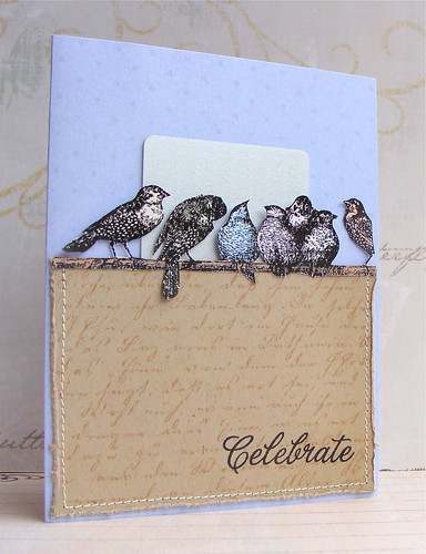 Hero Arts Digital Gift Card Holder - Vintage Skyland Birds