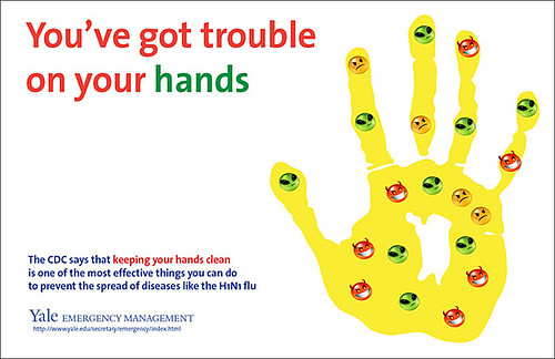 hand washing signs. Hand washing poster from Yale