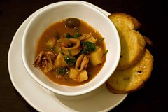 squid, potato and olive stew