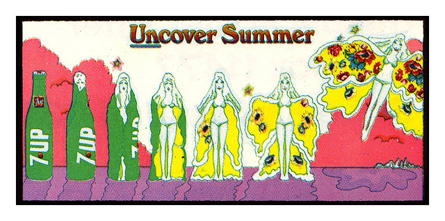 7Up_Uncover Summer_vintage UnCola billboard poster signed by Pat Dypold