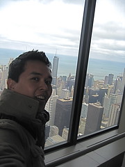 Rey at the top of the Sears Tower