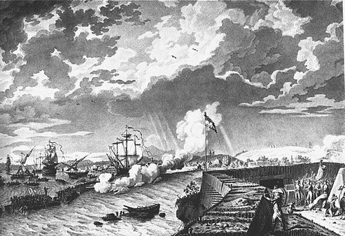 The Royal Navy bombards Toulon
