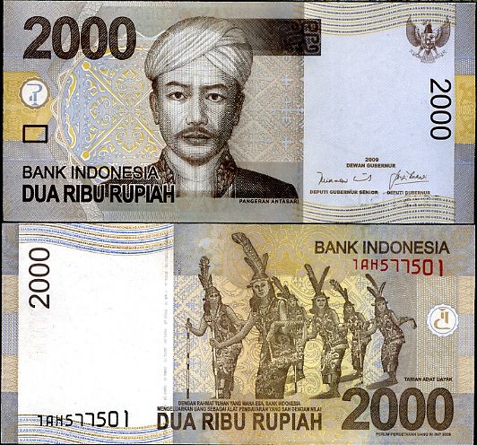 2000 rupií Indonézia 2009