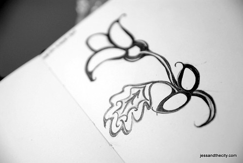 Native American flower tattoo design by Jessica Higgins