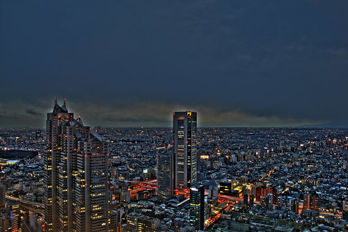 a view from Tokyo Metropolitan Government Building (HDR)