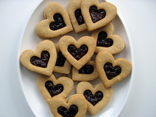 Jam Heart Biscuits