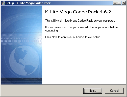 Instalando K-lite Mega Codec Pack - Tela 1