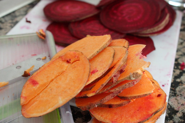 Beet and Sweet Potato Chips