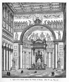 Basilica of St. Paul Outside the Walls: rendering of interior view